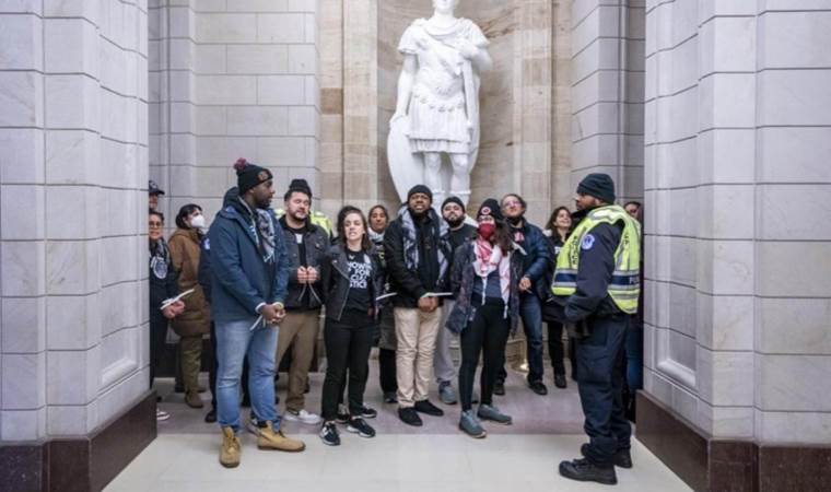 ABD Kongresi’nde İsrail protestosu: 60 gözaltı