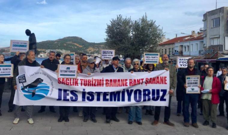 Foçalılardan JES protestosu: ‘Rant projelerine hayır’