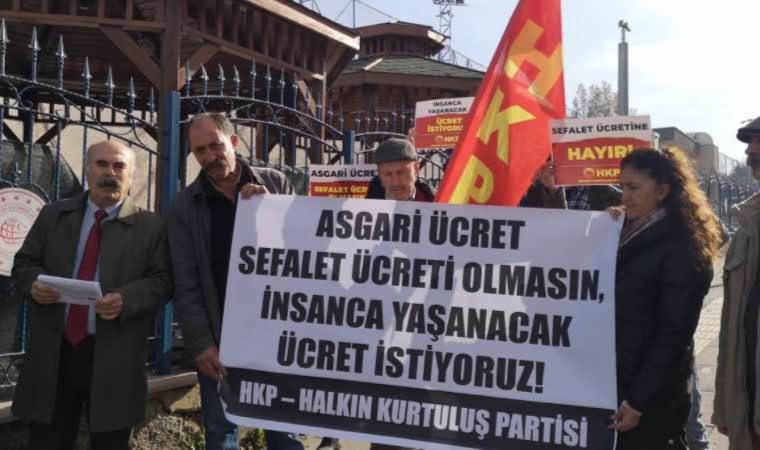 HKP’den bakanlık önünde ‘asgari ücret’ eylemi