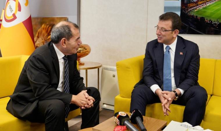 İBB Başkanı Ekrem İmamoğlu, Galatasaray Başkanı Dursun Özbek’i ziyaret etti: ‘Futboldaki kaosa sıfır tavizle yaklaşılmalı’