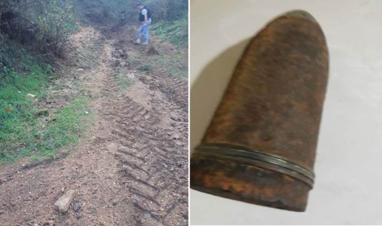 İzmir’de ormanda top mermisi bulundu!