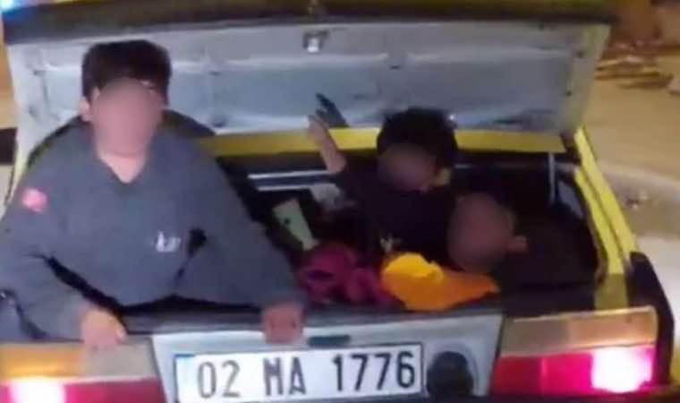 Bagajda tehlikeli yolculuk: 3 çocuğun canını hiçe saydı!