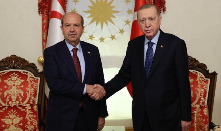 Erdoğan, KKTC Cumhurbaşkanı Ersin Tatar ile görüştü