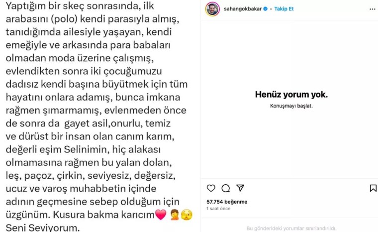 Buket Aydın hedef almıştı: Şahan Gökbakar eşinden özür diledi