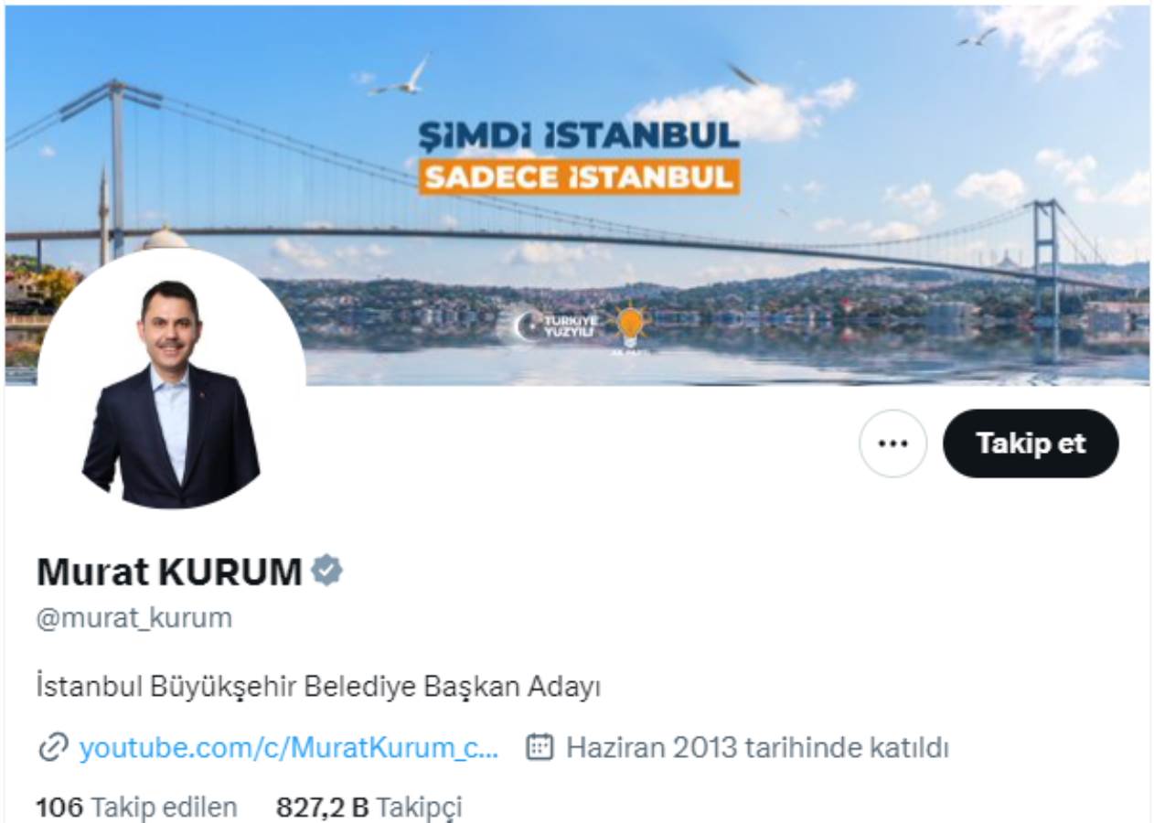 Murat Kurum biyografisini değiştirdi