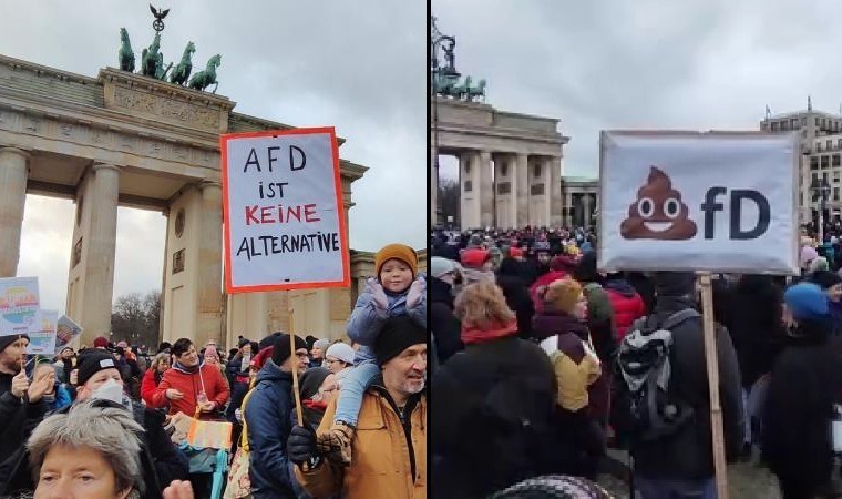 Başbakan da katıldı: Irkçılık ve AfD karşıtı protesto