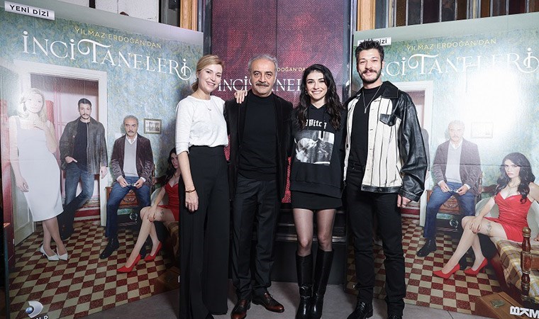 İnci Taneleri ekibi, ilk bölümü birlikte izledi