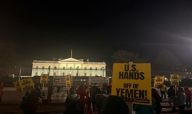 Beyaz Saray önünde toplandılar: Yemen’den elinizi çekin