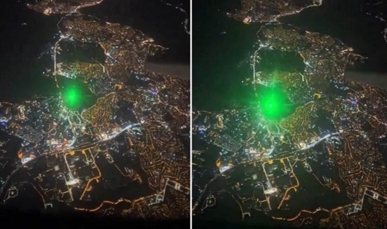 Uçuş emniyetini riske attılar: THY uçağına lazer ışıklı taciz