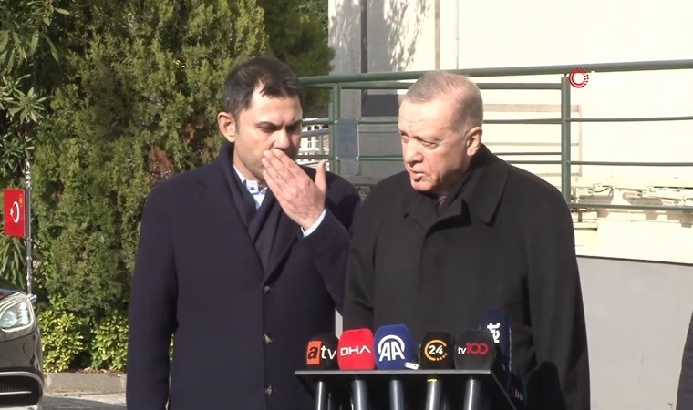 Erdoğan’ın konuşmasında Kurum’un zor anları