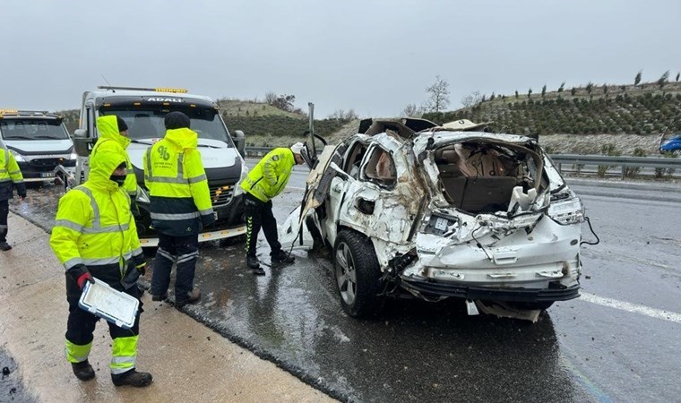 İzmir-İstanbul Otoyolu’nda zincirleme kaza: 1 ölü, 4 yaralı