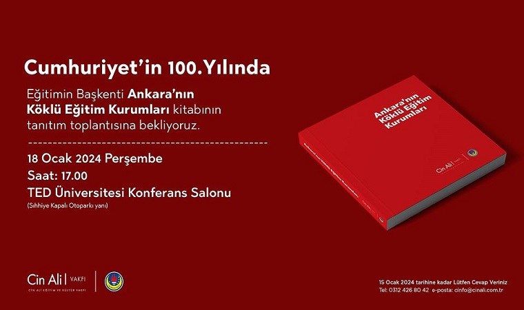 ‘Ankara’nın Köklü Eğitim Kurumları’ kitabı tanıtılacak