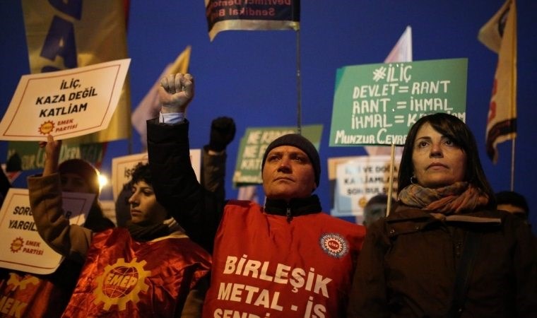 Emek ve meslek örgütlerinden 'İliç' protestosu: Felaketin tüm sorumluları hesap vermeli