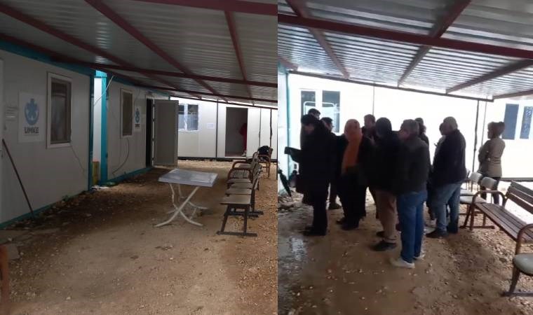 Zor koşulda tedavi: Çamur içinde muayene sırası