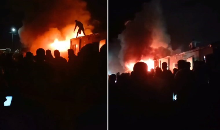 Hatay’da konteyner kentte korkutan yangın!