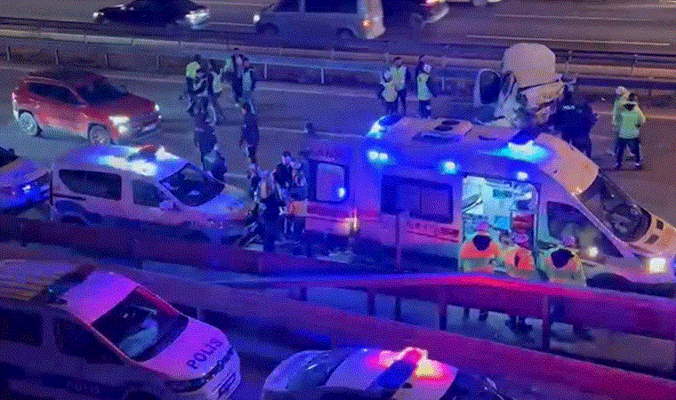 Sultanbeyli TEM Otoyolu’nda karşıya geçmeye çalışan köpek, zincirleme kazaya neden oldu: 12 yaralı