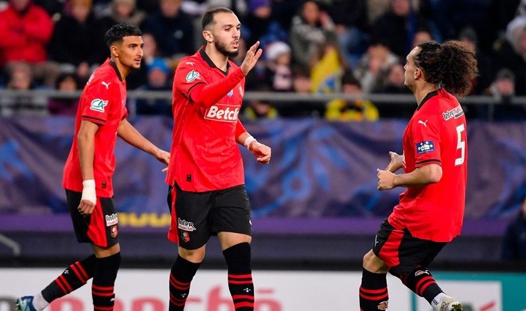 Rennes, Fransa Kupası’nda çeyrek finali 6 golle aldı!