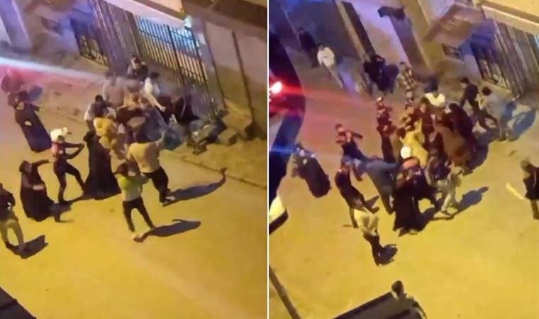 Şişli’de akrabaların meydan kavgası kamerada!