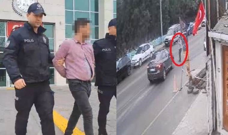 Saniye saniye kaydedildi… Yoldan geçen araçları silahla tehdit etti!
