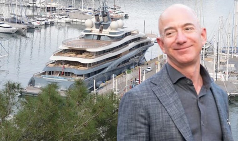 Jeff Bezos’un süper yatı Fethiye’ye demir attı