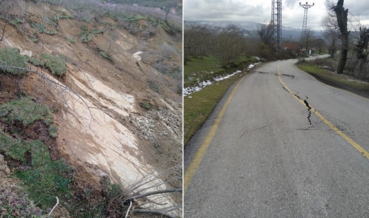Düzce’de heyelan… 10 köye ulaşım kapandı
