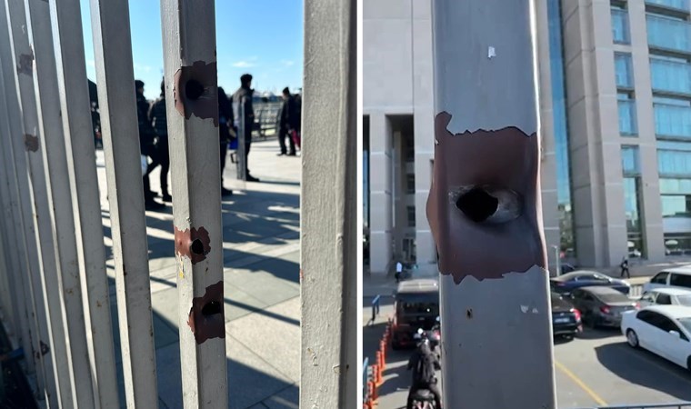 Çağlayan Adliyesi’ndeki saldırının izleri demir kapıda