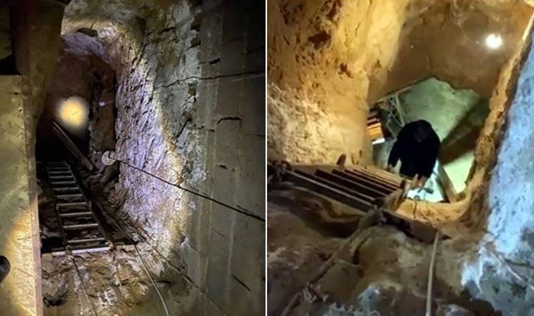 Evin altına 40 metrelik kuyu açıp define aradılar