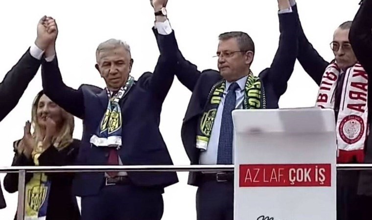 Özgür Özel, Mansur Yavaş ve Erdal Beşikçioğlu bir arada