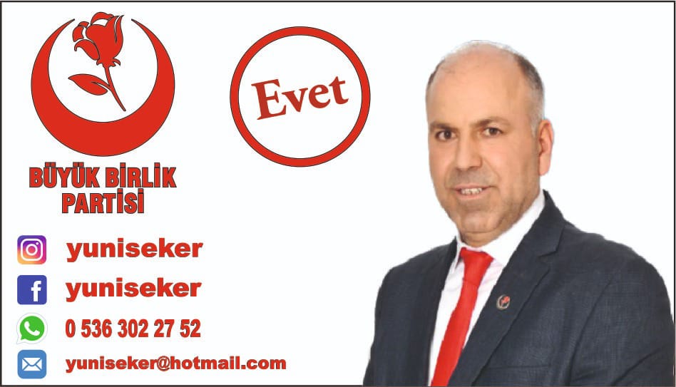 Canik İçin Birlikteyiz ! Büyük Birlik Partisi Belediye Başkan Adayı Yunus Eker