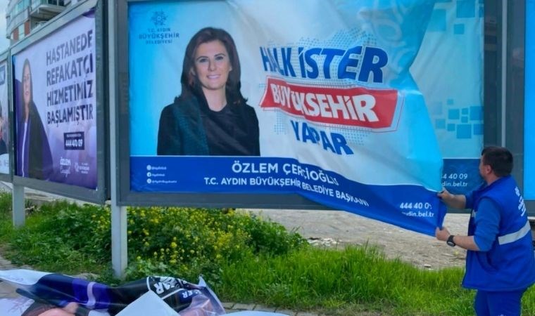 CHP adayının afişleri kaldırıldı, AKP’li adayına dokunulmadı