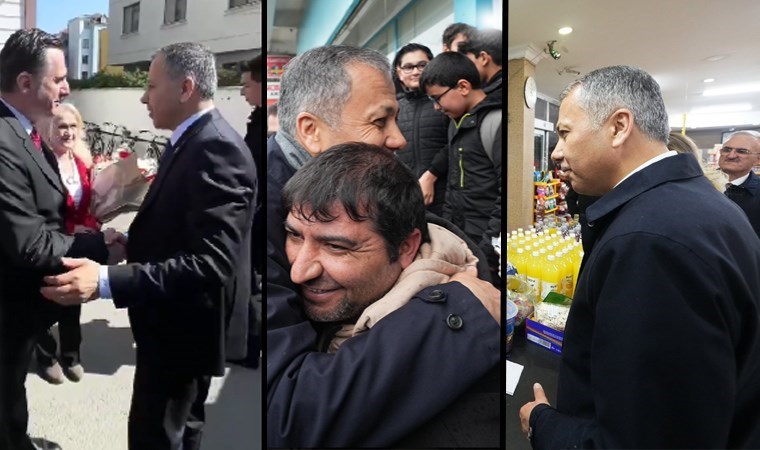 İçişleri Bakanı Ali Yerlikaya, AKP’li adaylar ile sahaya indi