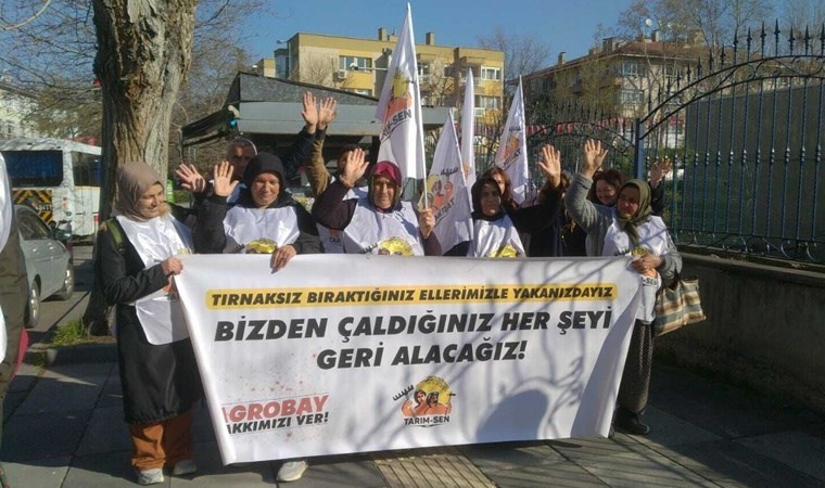 Bakanlığa yürüyen Agrobay işçileri: Koskoca bakanlar duymuyor
