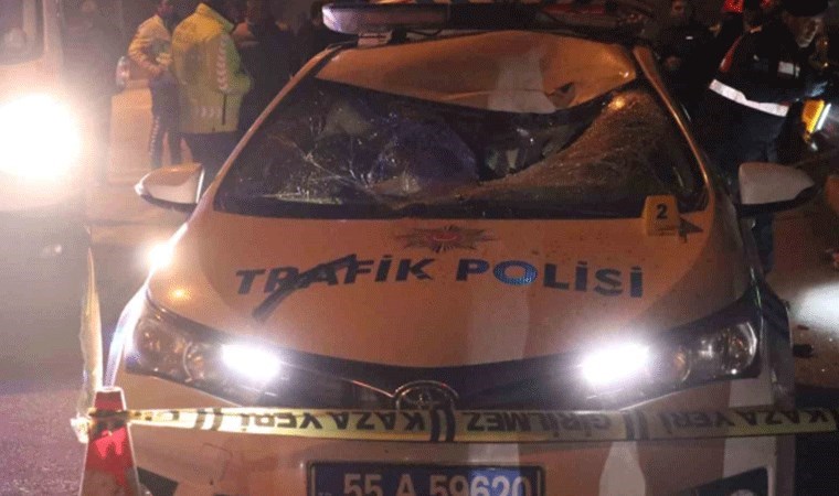 Kazadan kaçan otomobilin çarptığı 1 polis şehit oldu, 1 polis yaralandı