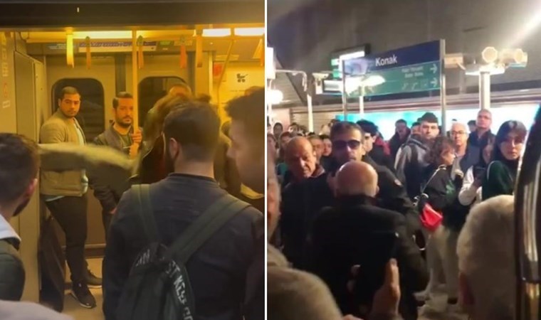 İzmir metrosunda dehşet anları… Kapıları tekmeleyip makinisti dövmeye kalktılar!