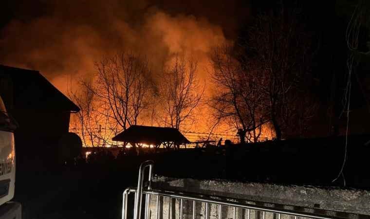 Beykoz’da gecekondunun çatısında yangın