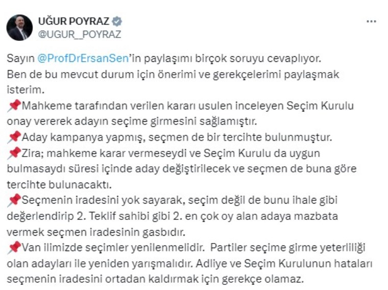 İYİ Parti’den Van hakkında ilk tepki: ‘2. en çok oy alan adaya mazbata vermek seçmen iradesinin gasbıdır’ - Son Dakika Siyaset Haberleri | Cumhuriyet