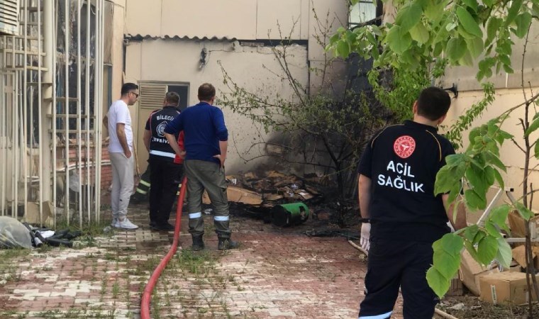 Atık karton deposunda korkutan yangın