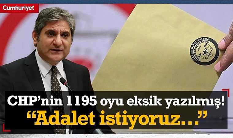 Ümraniye’de CHP’nin 1195 oyu eksik yazılmış! Aykut Erdoğdu: Adalet istiyoruz…