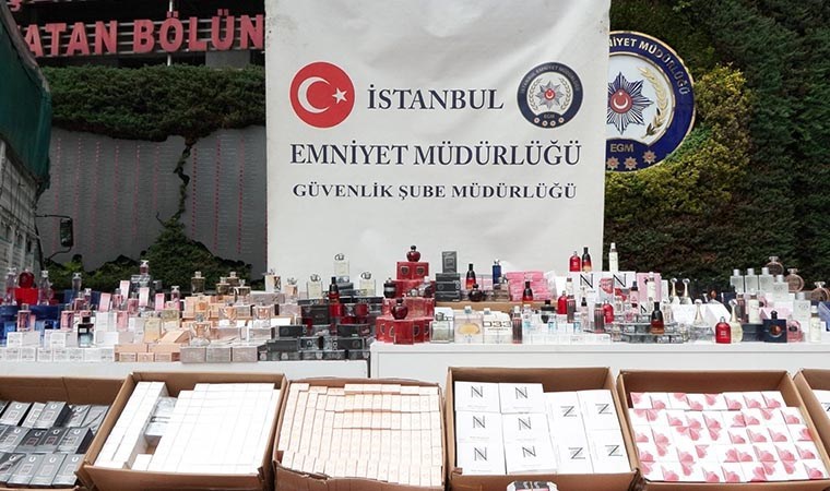 Arnavutköy’de sahte parfüm operasyonu: 64 bin şişe ele geçirildi