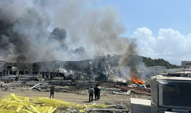 Muğla’da işçilerin kaldığı konteynerde yangın!
