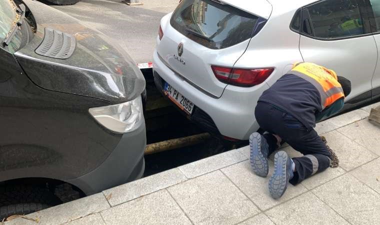 Şişli’de bulunan bir yolda çöküntü yaşandı