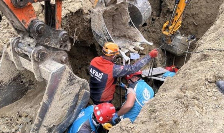 Bodrum’da göçük altında kalan işçiler kurtarıldı