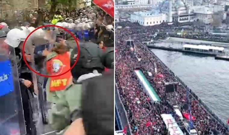 Taksim yasağı, Galata Köprüsü’nde TÜGVA çağrısıyla yapılan mitingi hatırlattı