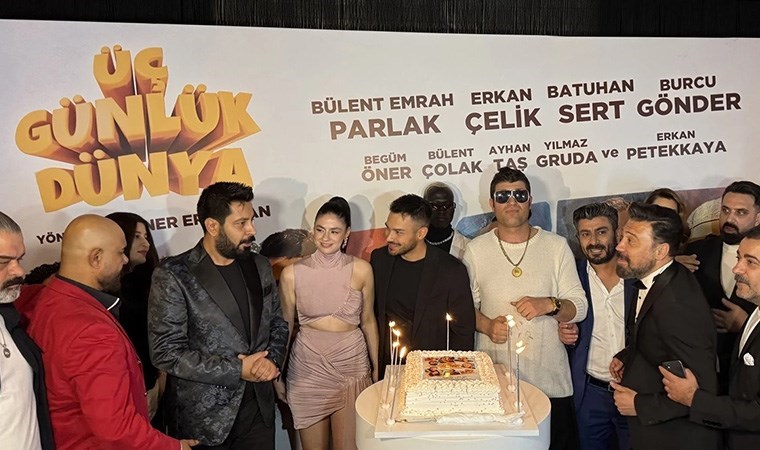 Üç Günlük Dünya filminin galası yapıldı: Parlak, çekimlerde çok duygusal anlar yaşadığını söyledi