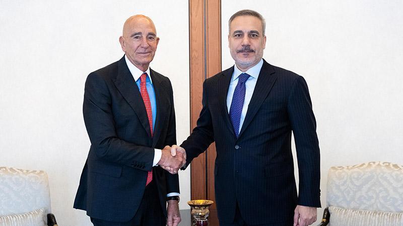 Dışişleri Bakanı Hakan Fidan, ABD Büyükelçisi Tom Barrack ile Görüştü