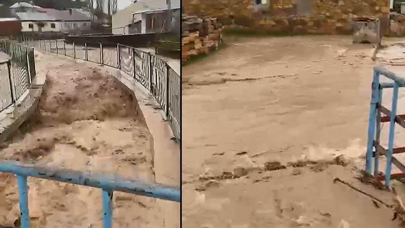 Sivas Yıldızeli’nde Sel Etkili Oldu: Köprü Ulaşıma Kapandı