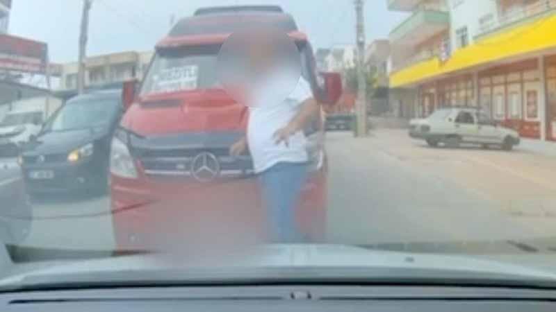 Ters yönde giden dolmuş sürücüsü hakkında işlem başlatıldı