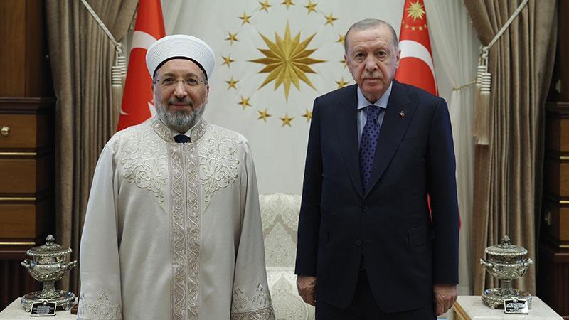 Cumhurbaşkanı Erdoğan, Diyanet İşleri Başkanı Arpaguş ile görüştü