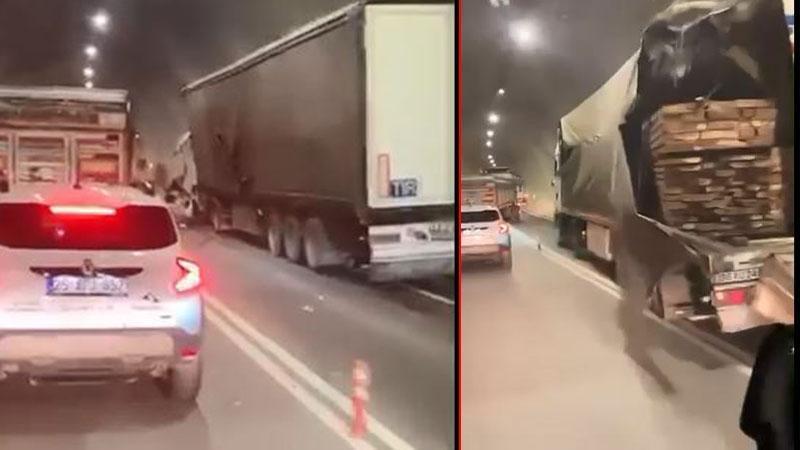T-26 Tüneli’nde 3 araç çarpıştı: İranlı TIR sürücüsü öldü