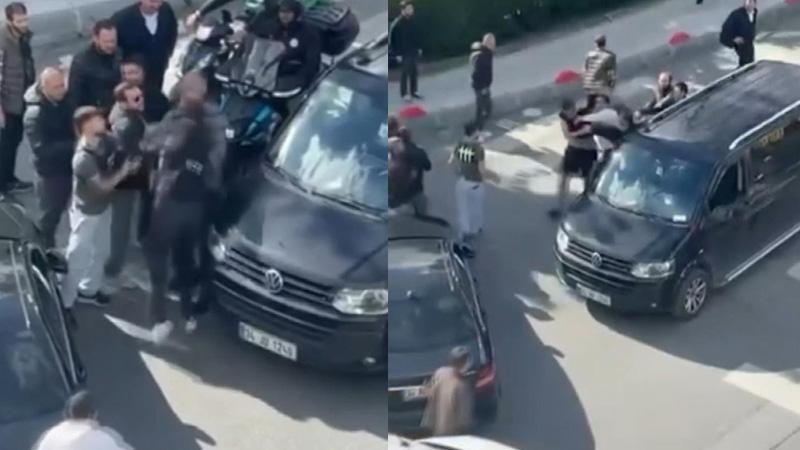 Bayrampaşa’da yol verme kavgası: Sürücüler birbirine saldırdı